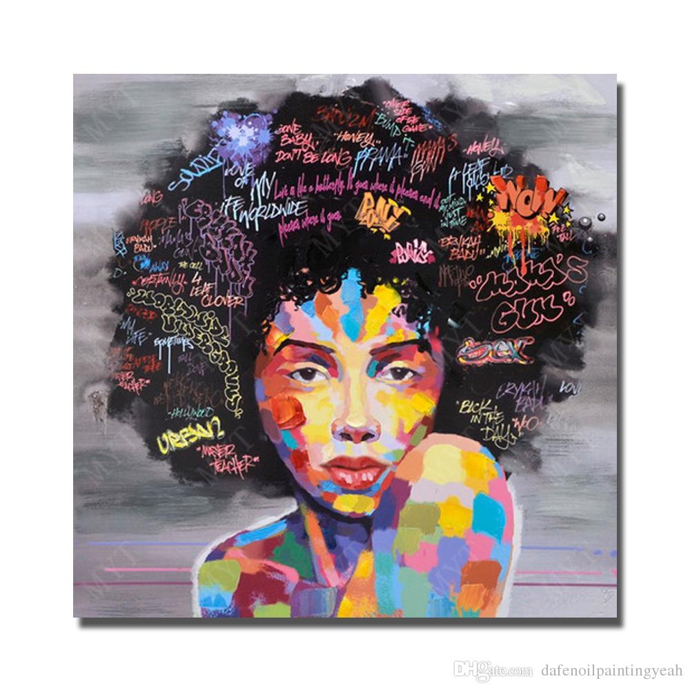 1000x1000 2018 Hand Made Hot Sale Women Face Oil Painting Wall Pictures Home - Oil Painting Woman Face