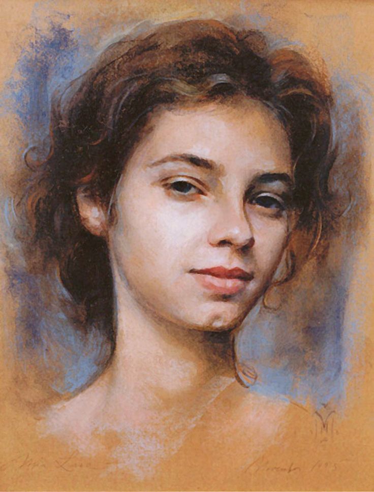 736x968 Mia Lisa - Oil Painting Woman Face