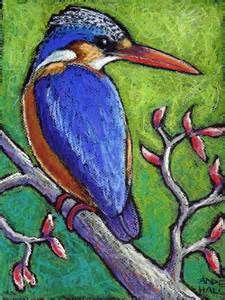225x300 Bird Oil Pastel - Oil Pastel Painting Gallery