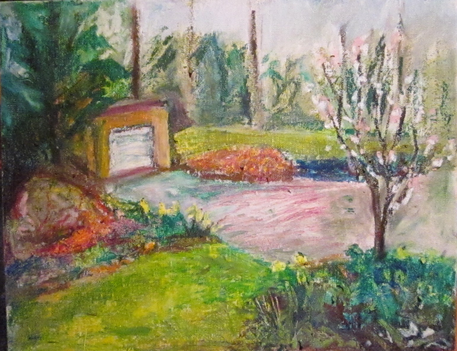 1541x1183 100 Paintings Challenge Liz - Oil Pastel Painting On Canvas