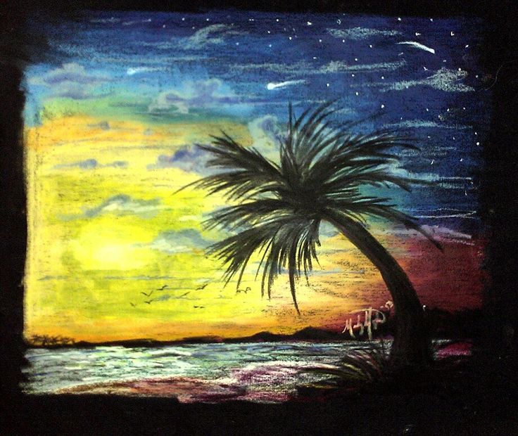 736x620 Pictures Oil Pastels On Canvas, - Oil Pastel Painting On Canvas