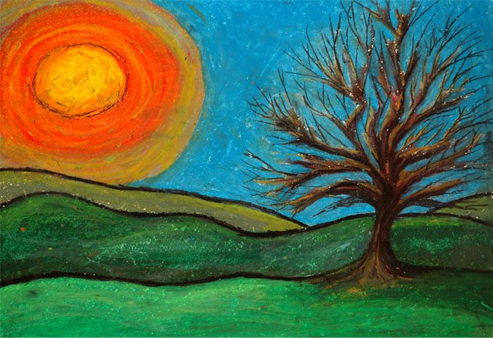 700x480 Oil Pastels My First Oil Pastel Painting C Chalk Pastelsoil - Oil Pastel Painting On Canvas