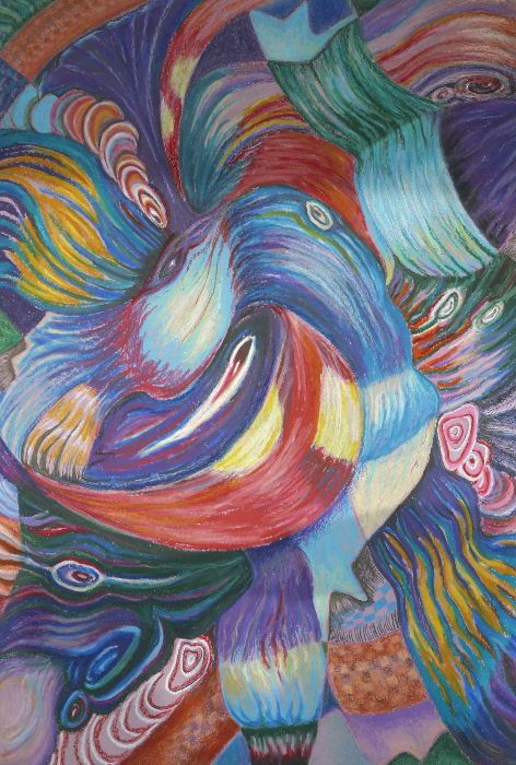 472x700 Cindy Betzer Pharis Portraits And Art - Oil Pastel Painting On Canvas