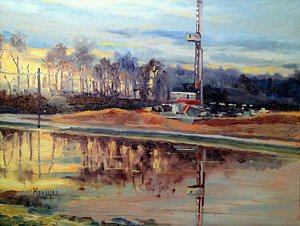300x226 Oil Rig Paintings Fine Art America - Oil Rig Painting