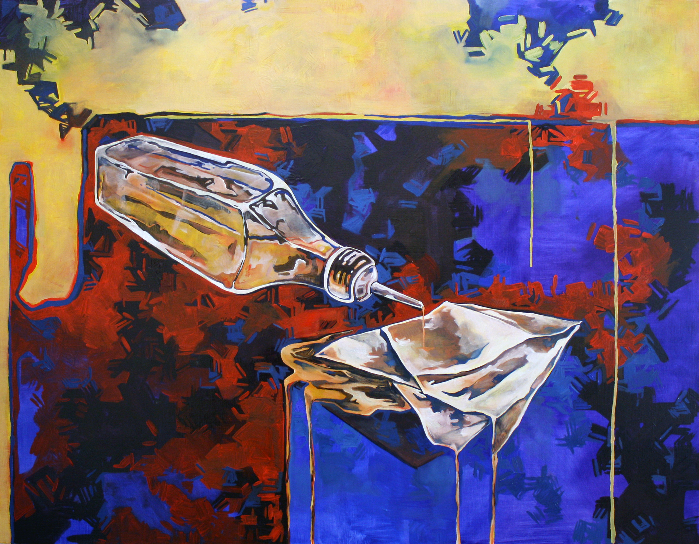 2840x2212 Oil Spill An Oil Painting On Linen Krislyn Dillard - Oil Spill Painting