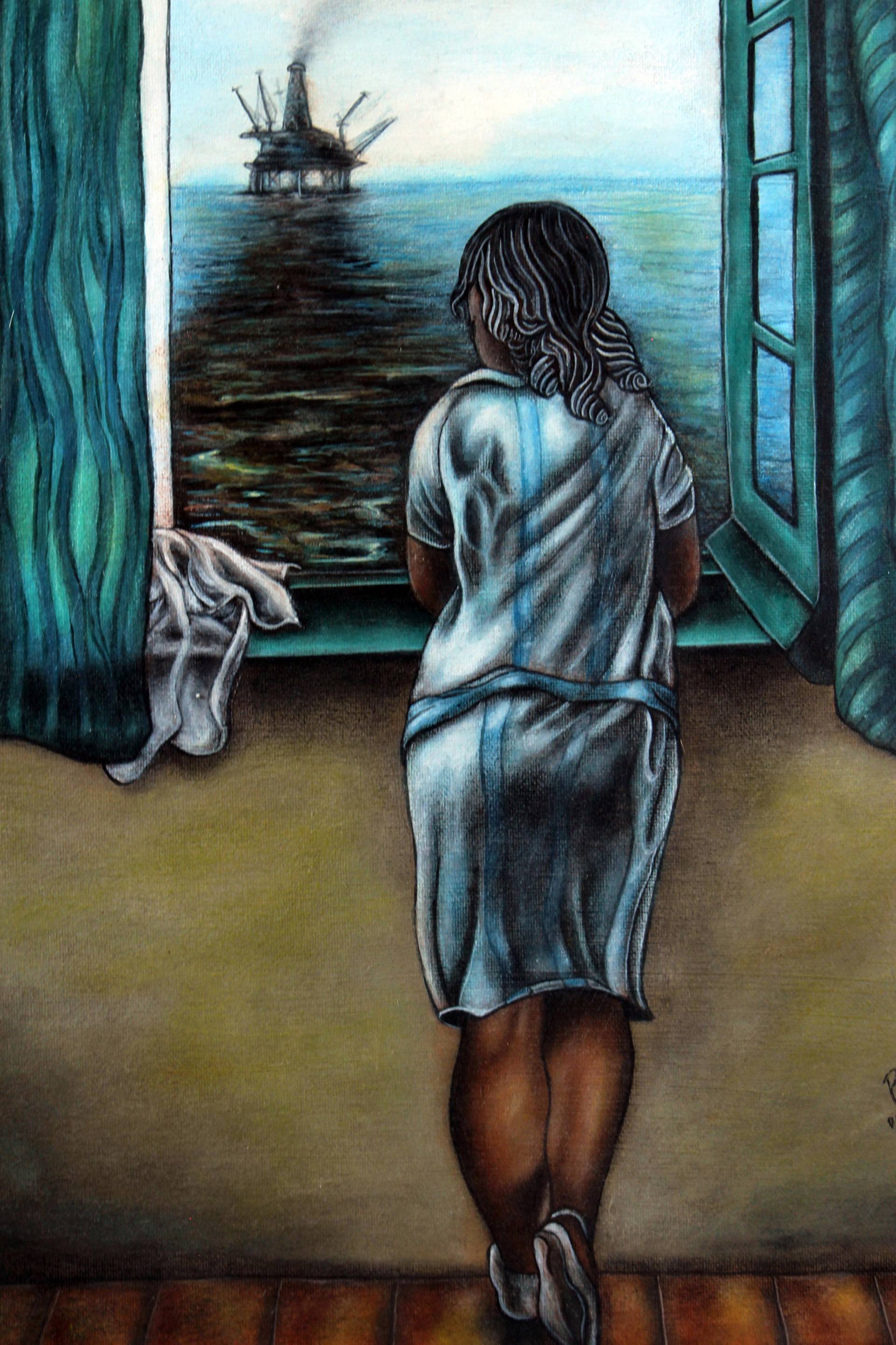 1920x2881 Saatchi Art Woman - Oil Spill Painting