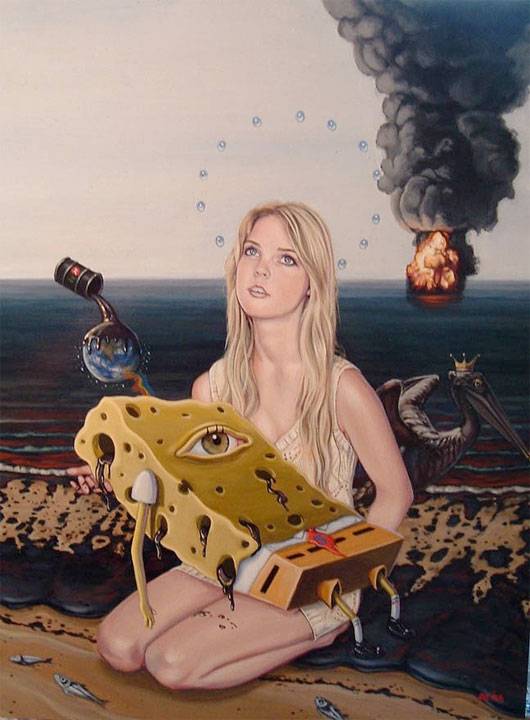 530x720 The Craziest Oil Spill Painting You'Ve Probably Seen Mnn - Oil Spill Painting