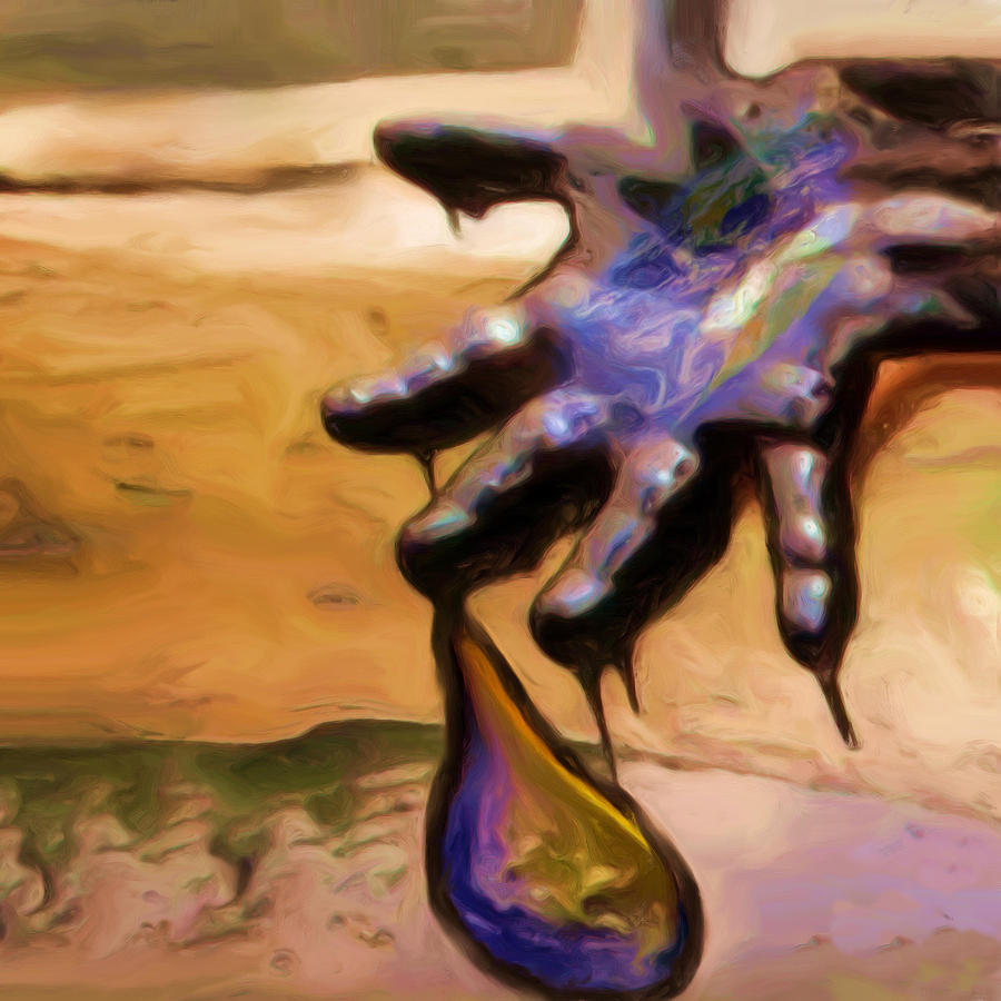 900x900 Oil Painting Painting By Shelley Bain - Oil Spill Painting