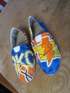 225x300 Custom Painted Okc Thunder Canvas Slip On Comfort Shoes Women 9 - Okc Thunder Painting