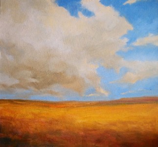 323x300 Oklahoma Billowing Osage Prairie Clouds 16x20 Landscape Oil - Oklahoma Painting