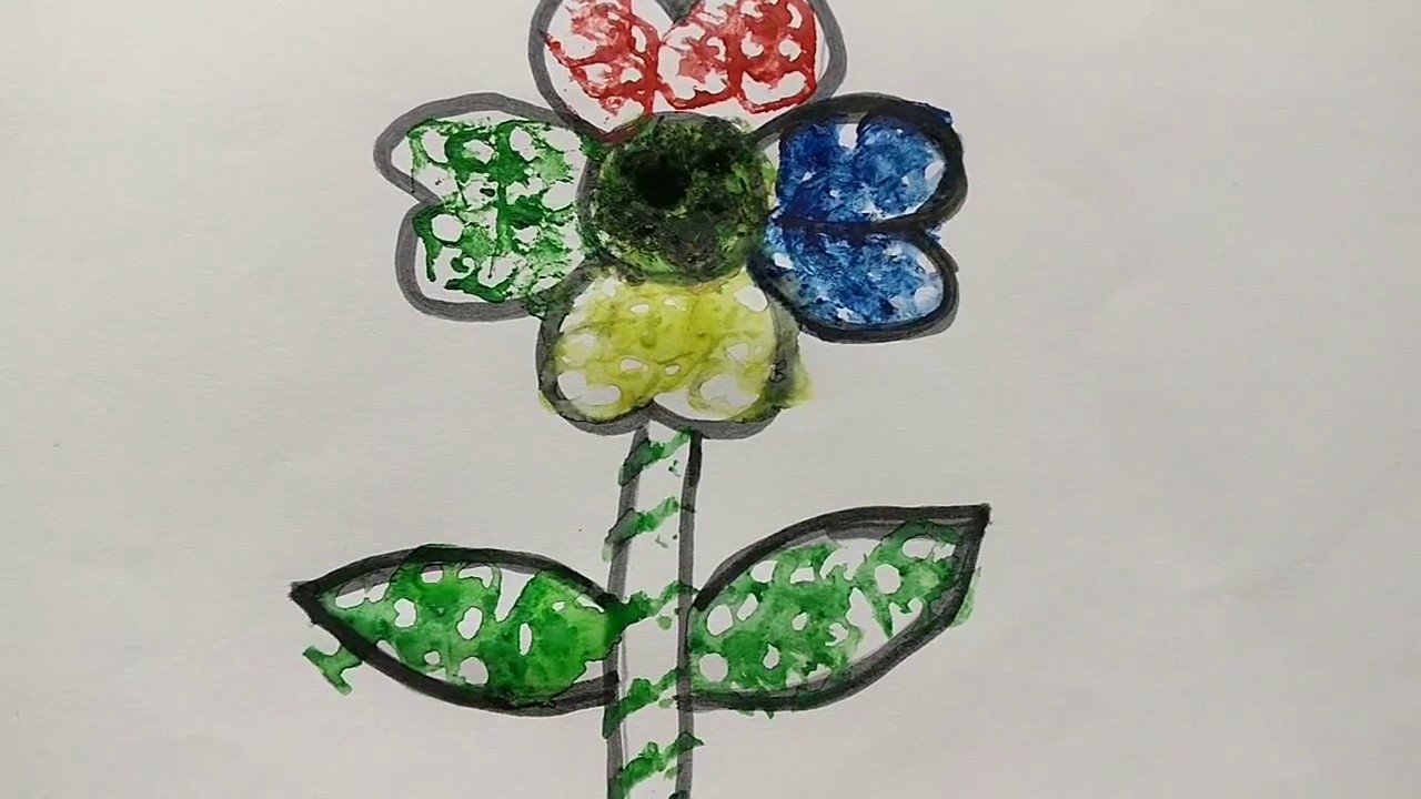 1280x720 Okra(Ladiesfinger) Painting A Flower - Okra Painting