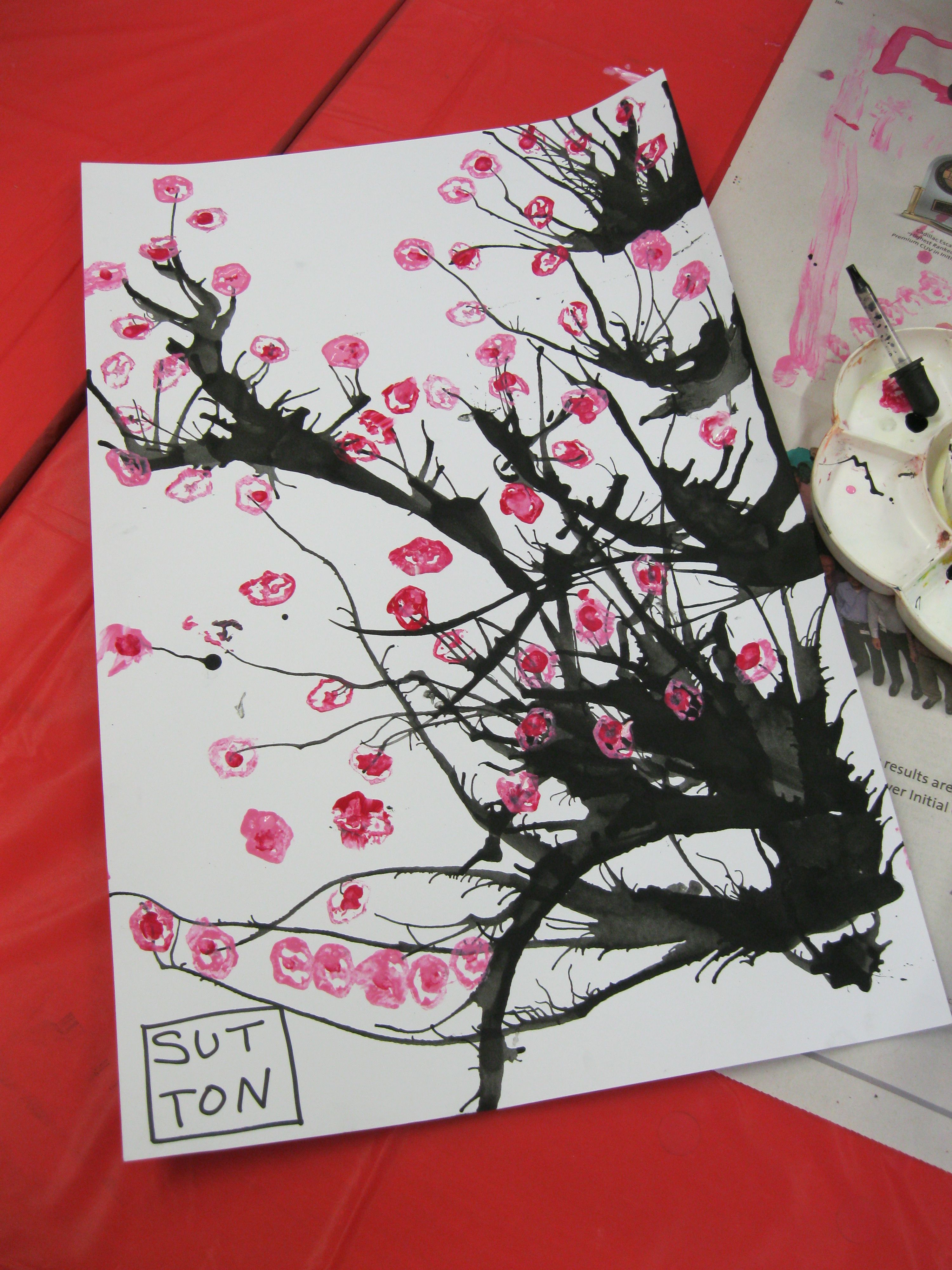 3000x4000 Chinese Plum Blossoms Mini Masters Dropperstraw Painting Black - Okra Painting