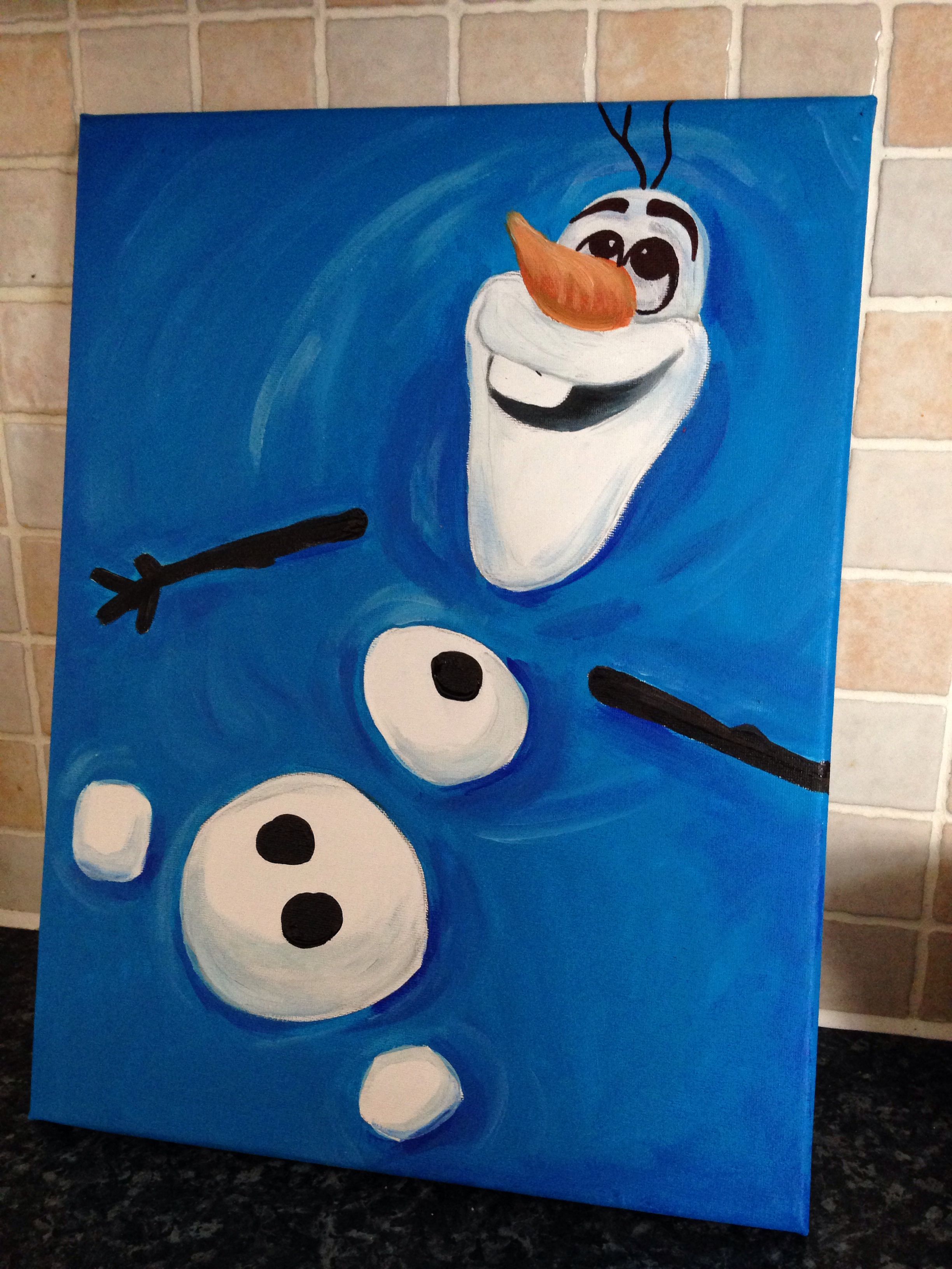 2448x3264 Frozen Olaf Painting On A Canvas Canvas Creations - Olaf Painting