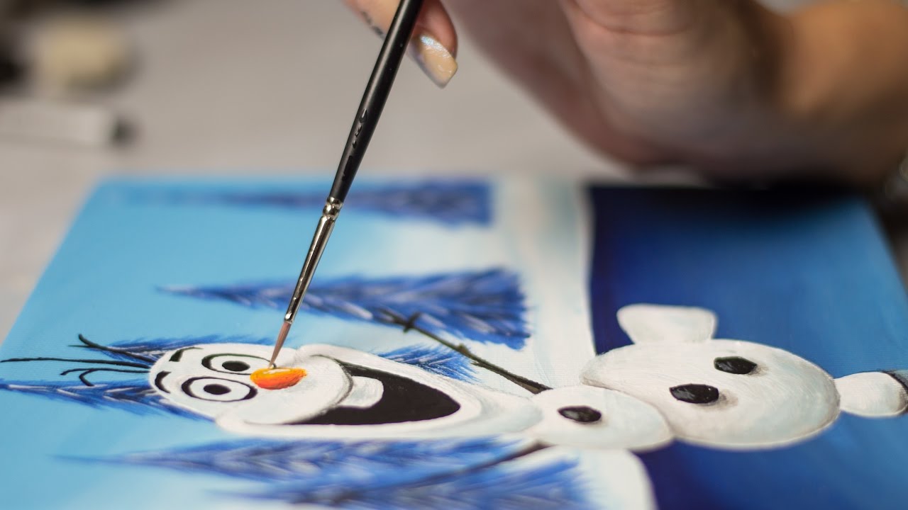 1280x720 Frozen Snowman Olaf - Olaf Painting