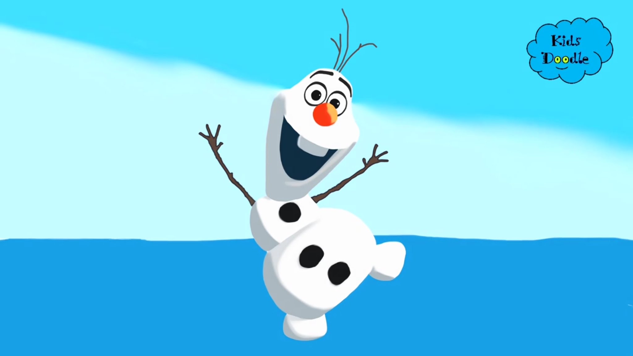 2048x1152 How To Paint Olaf The Snowman From The Frozen Movie Full Step By - Olaf Painting