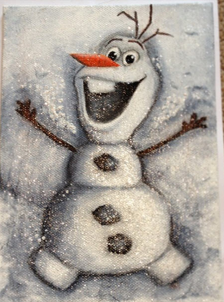 450x607 Olaf Painting By Alwaysrose - Olaf Painting