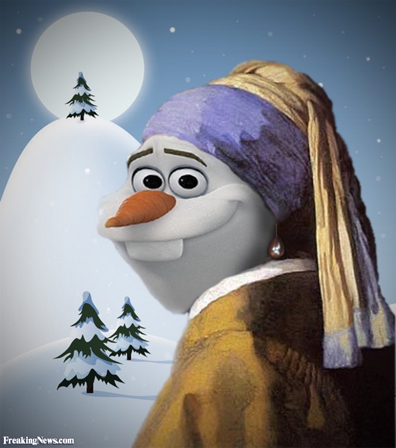800x903 Olaf With A Pealr Earring Painting Pictures - Olaf Painting