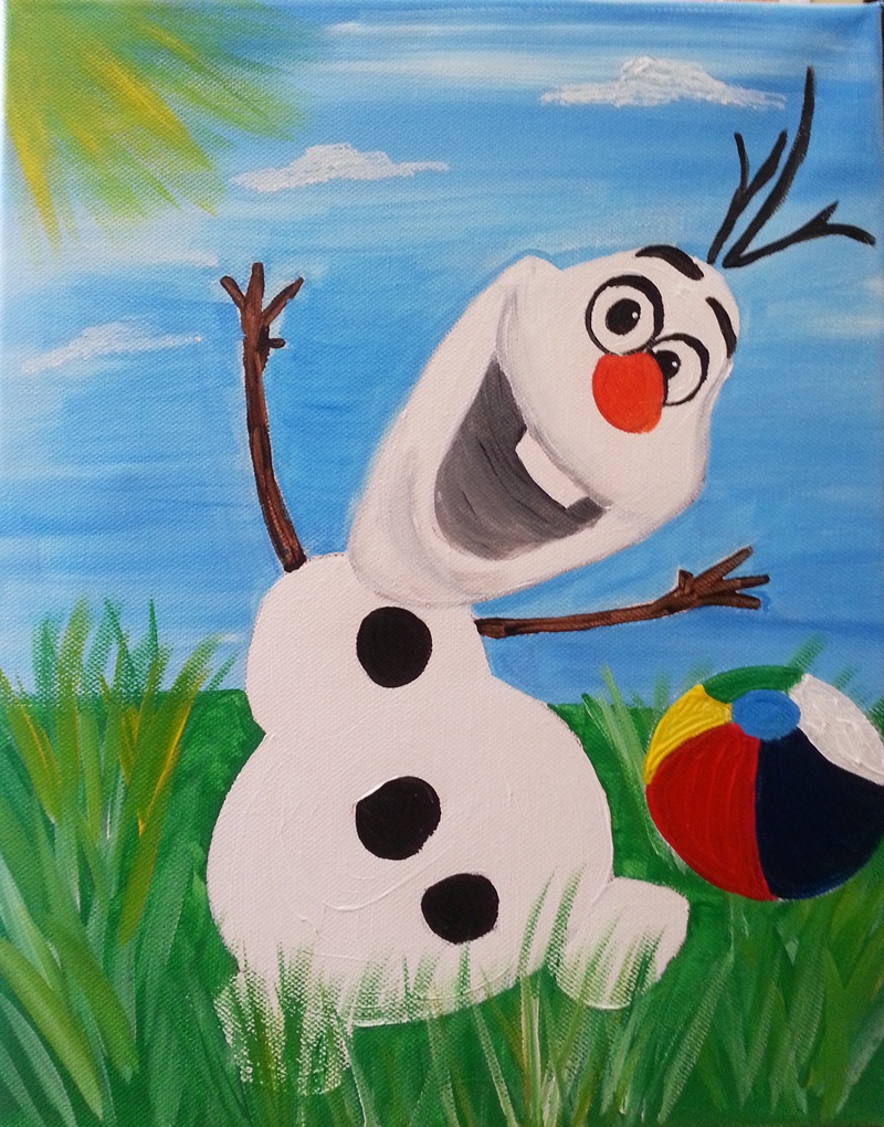 800x1020 Pizzaampampamppaint Night In Studio (Olaf In Summer) 600 800pm - Olaf Painting