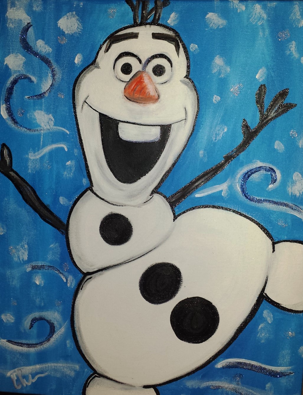 1027x1335 Snowman Or Olaf Painting, 7 Yrs And Up Smiling Shamrock Creative - Olaf Painting