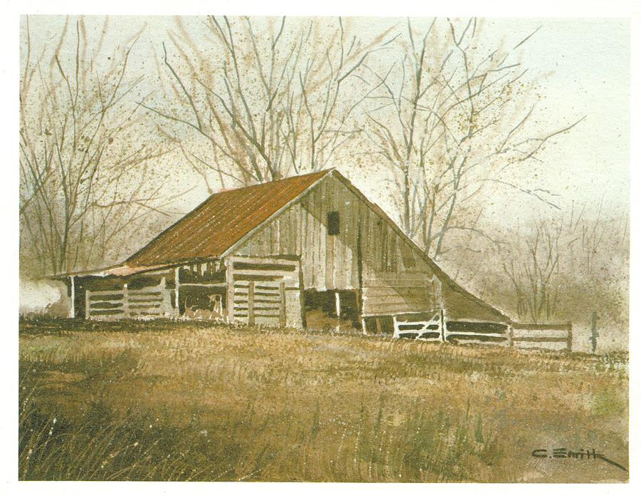 900x699 Old Barn Painting By Charles Roy Smith - Old Barn Painting