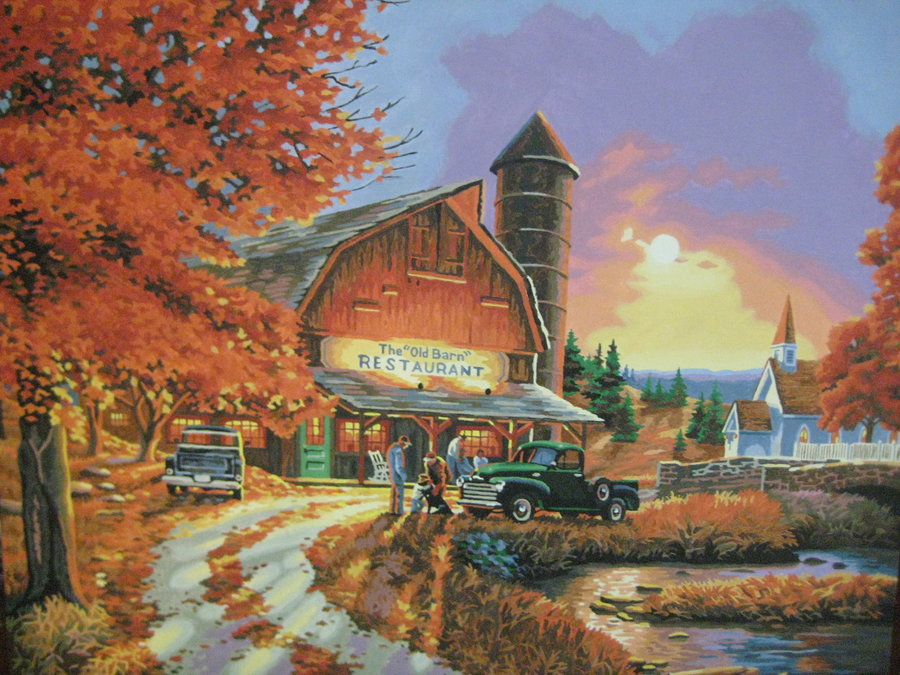 Old Barn Painting at PaintingValley.com | Explore collection of Old ...