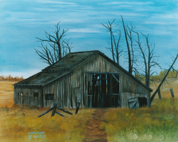 600x480 - Old Barn Painting
