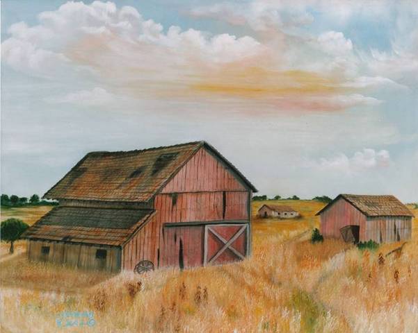 601x480 - Old Barn Painting