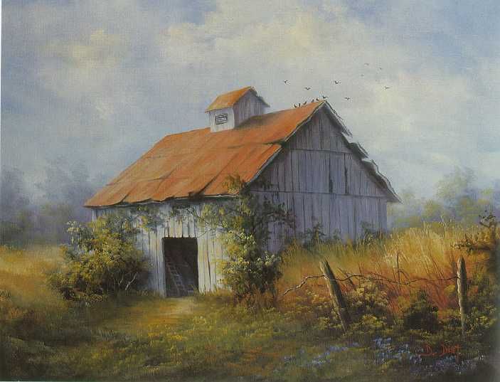 Old Barn Painting at PaintingValley.com | Explore collection of Old ...