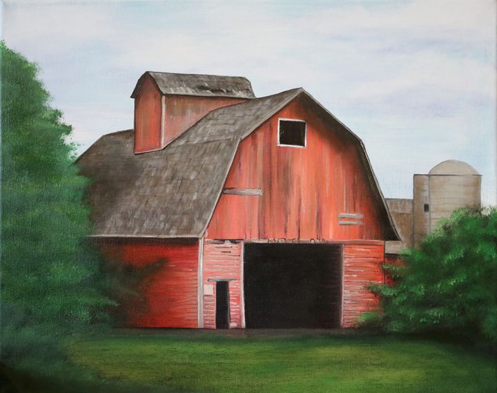 720x569 Old Barn - Old Barn Painting