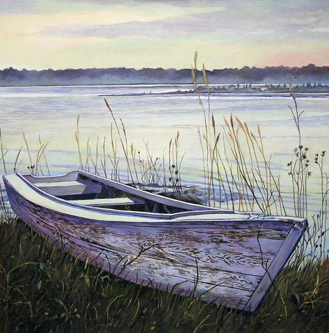 474x480 Caroline Huff Artwork Paintings Page 2 - Old Boat Painting