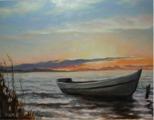 500x390 Creaky Old Boat - Old Boat Painting