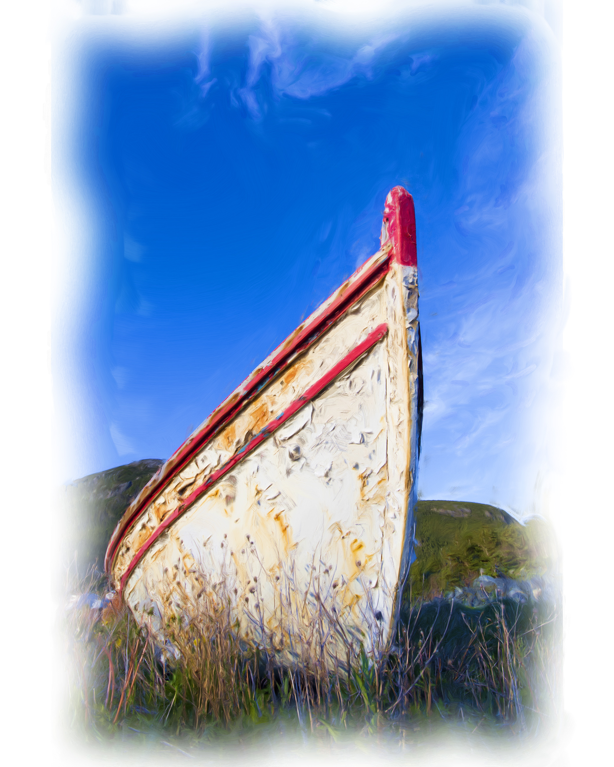 2080x2600 Free Photo Old Boat Oil Painting - Old Boat Painting