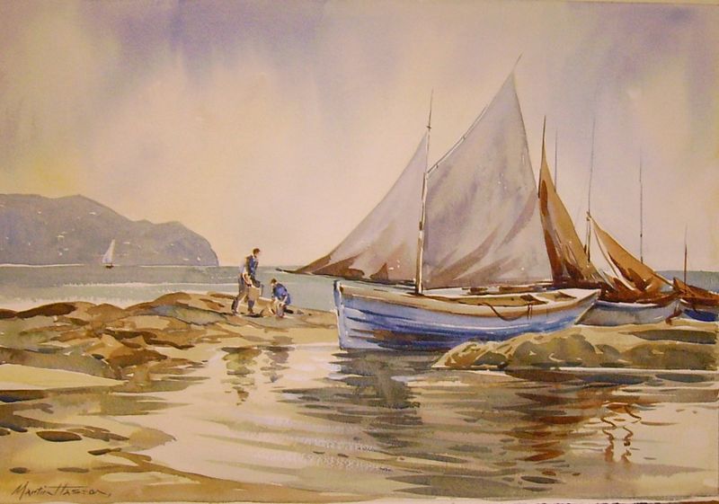 800x561 Jp Rooney Amp Martin Hasson Irish Art Studio Old Boats Horn Head - Old Boat Painting