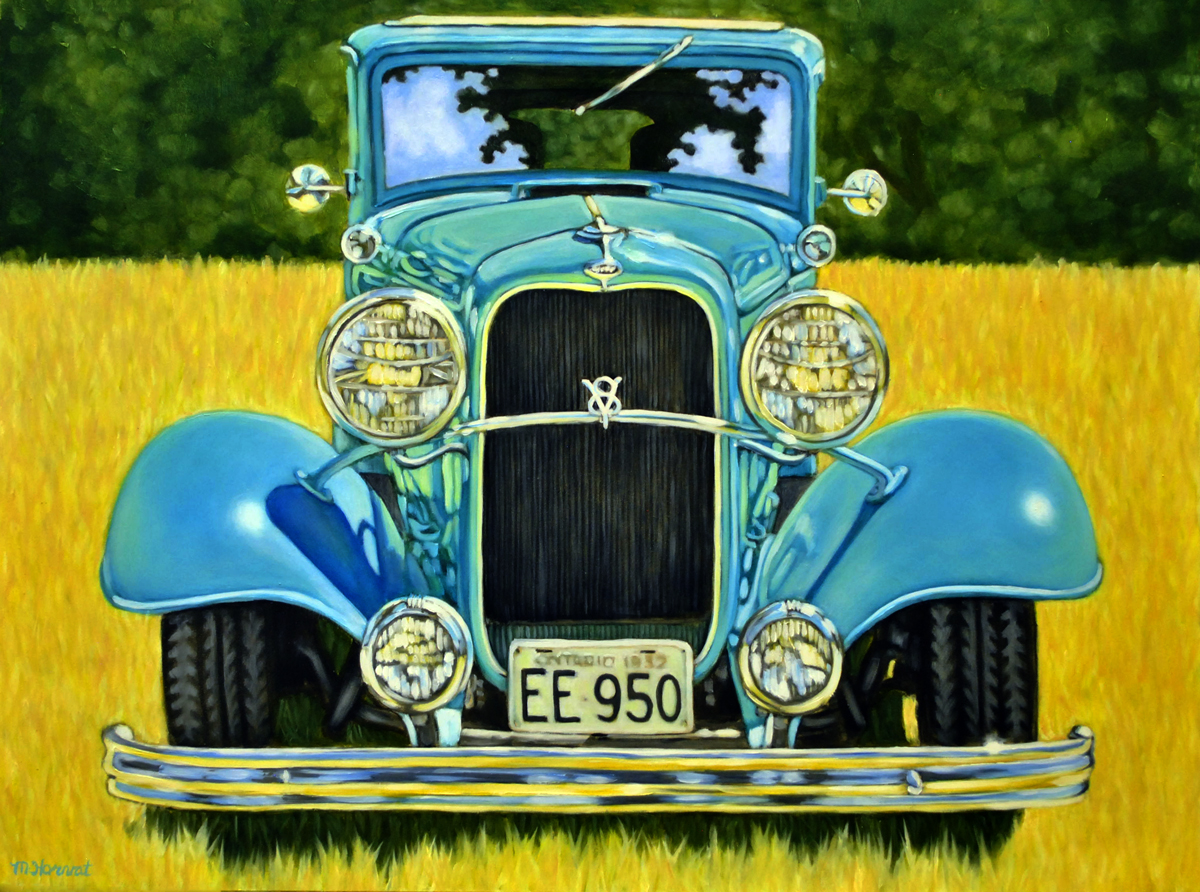 1200x892 Margaret Horvat's A Little Daily Painting Antique Ford - Old Car Painting
