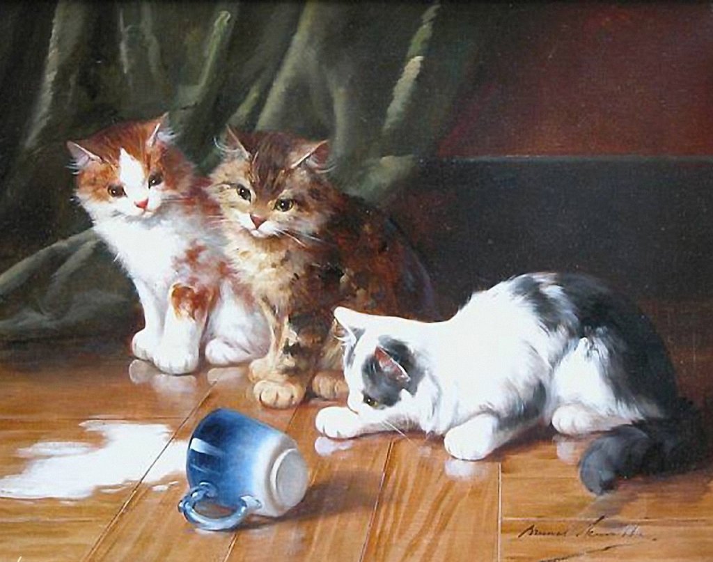 1024x807 Cat Painting 7 - Old Cat Painting