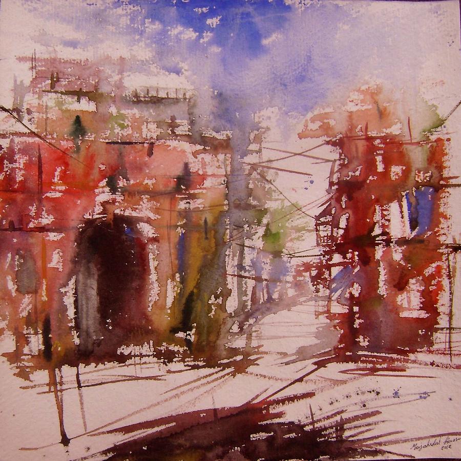 900x900 Old City 1 Painting By Mujahidul Hassan - Old City Painting