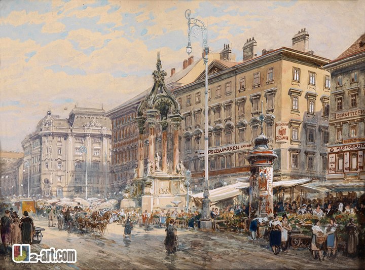 720x532 Printed By Old Artist Printing Oil Painting Old City Canvas - Old City Painting