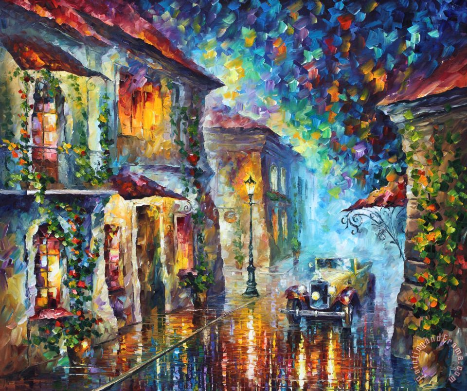 960x804 Leonid Afremov Old City Painting - Old City Painting