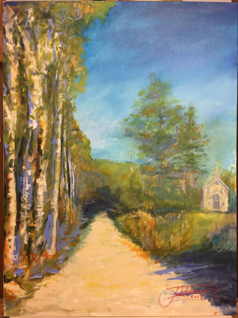 770x1027 Saatchi Art Old Country Church Painting By Jack Diamond - Old Country Church Painting