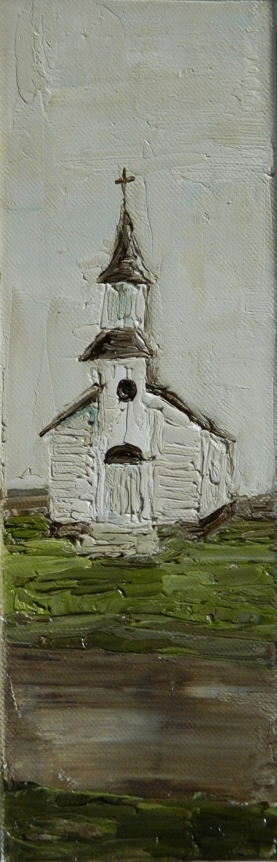 550x1710 Country Church Churches, Paintings And Palette Knife - Old Country Church Painting