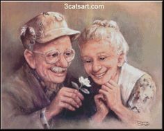 Old Couple Painting