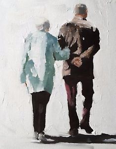 234x300 Old Couple Art Print Wall Art From Original Oil Painting By James - Old Couple Painting