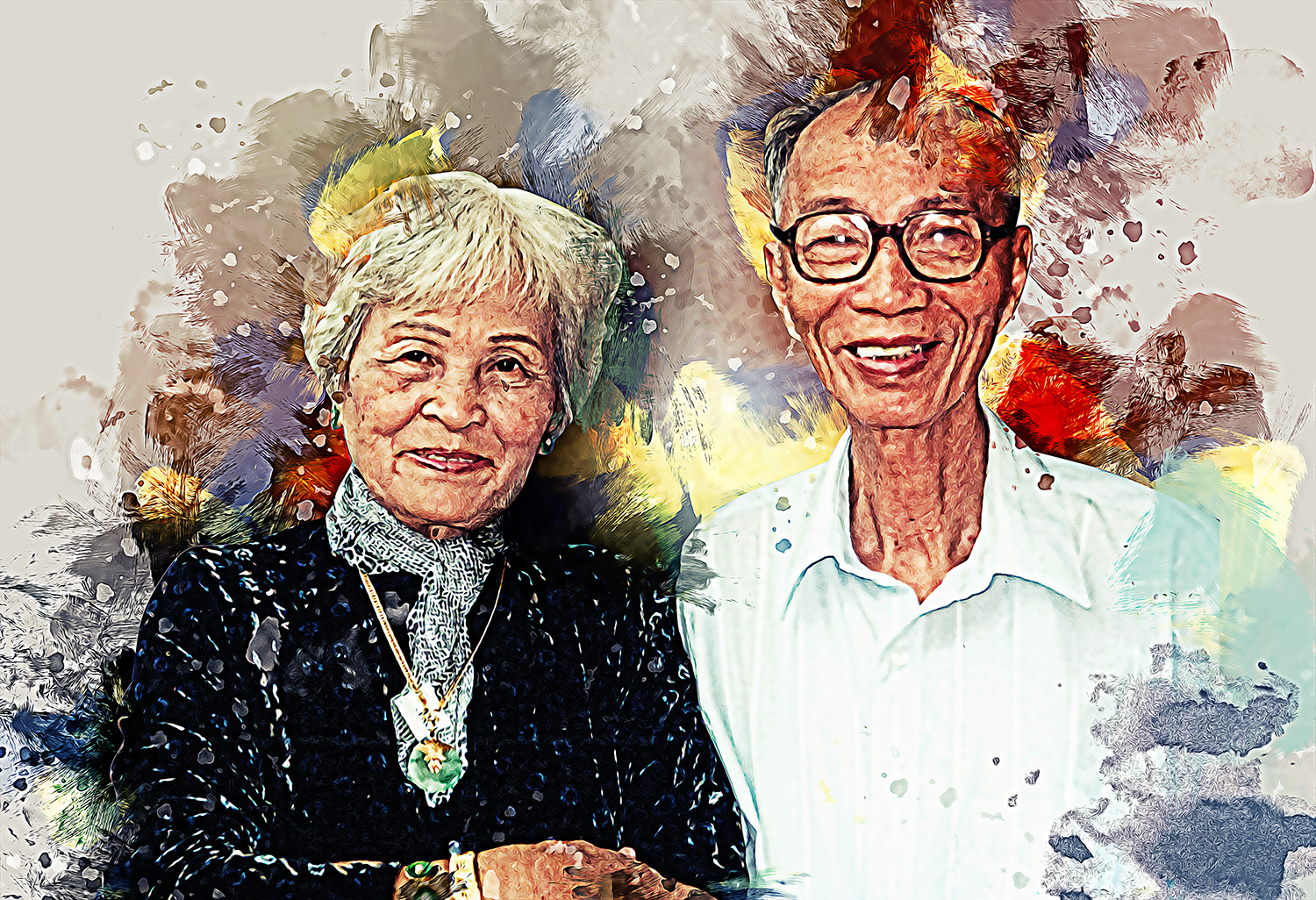 1500x1026 Old Couple Painting Prince Pat - Old Couple Painting