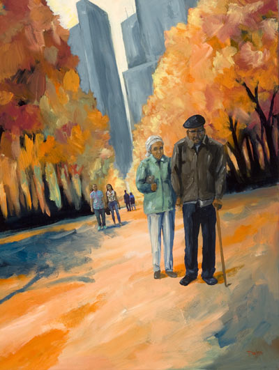 400x531 Keith Doles Street Paintings - Old Couple Painting