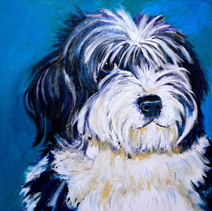 300x299 Old English Sheep Dog Paintings Fine Art America - Old English Sheepdog Painting