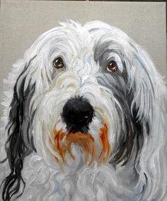 236x283 Old English Sheepdog, Shepherd's Dog, Akc Herding, Pet Portrait - Old English Sheepdog Painting