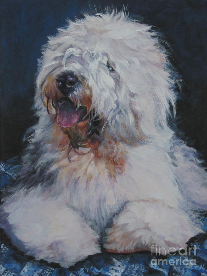 675x900 Old English Sheepdog Painting By Lee Ann Shepard - Old English Sheepdog Painting