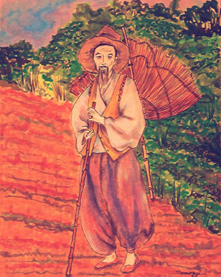 770x963 Saatchi Art Korean Farmer On Red Earth (Portrait Of Old Asian Man - Old Farmer And Wife Painting