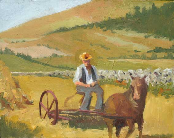 567x450 Irish Art Paintings Of Ireland, Landscapes For Sale - Old Farmer Painting