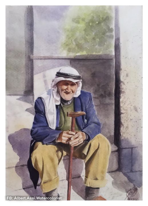 518x720 Old Farmer - Old Farmer Painting